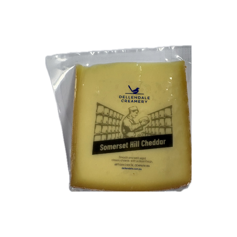 DEL Somerset Hill Cheddar p/kg (av 4kg)