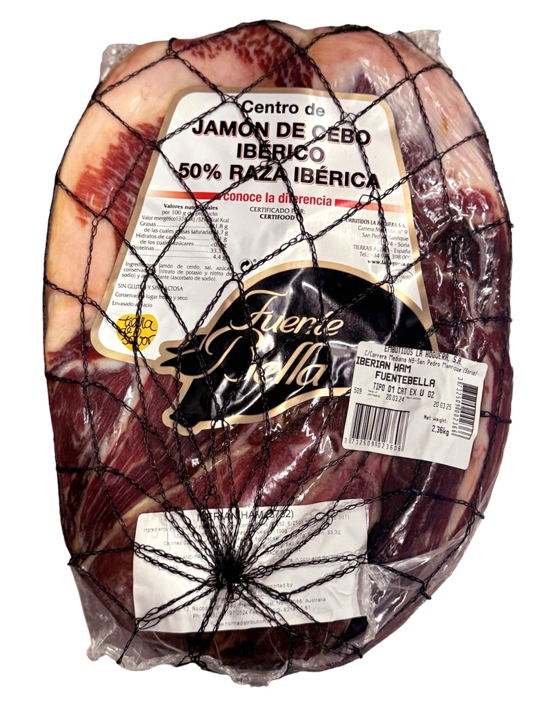 Fuentebella Jamon PALETA Iberico Cebo p/kg (av 2kg)