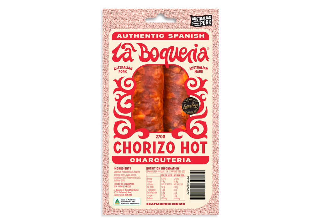 LBR Chorizo Hot 2pack (250g)