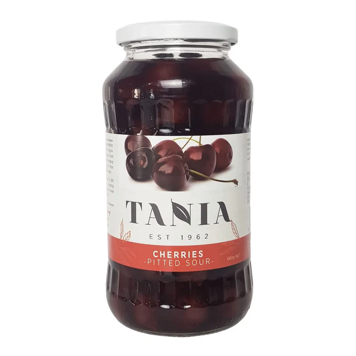 TAN Cherries Pitted Sour 680g - in light syrup