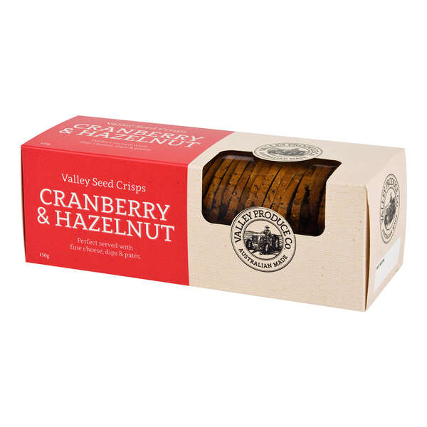 VPC Valley Seed Crisps Cranberry & Hazelnut 150g