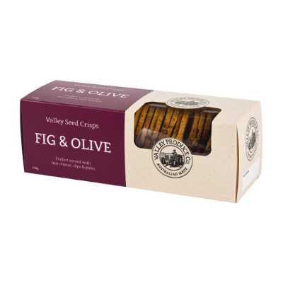 VPC Valley Seed Crisps Fig & Olive 150g