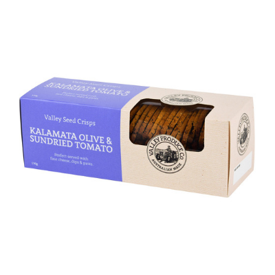 VPC Valley Seed Crisps Kalamata Olive & Sundried Tomato 150g