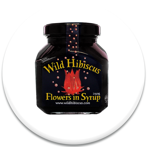 Wild Hibiscus Flowers in Syrup 250g (11 Flowers)
